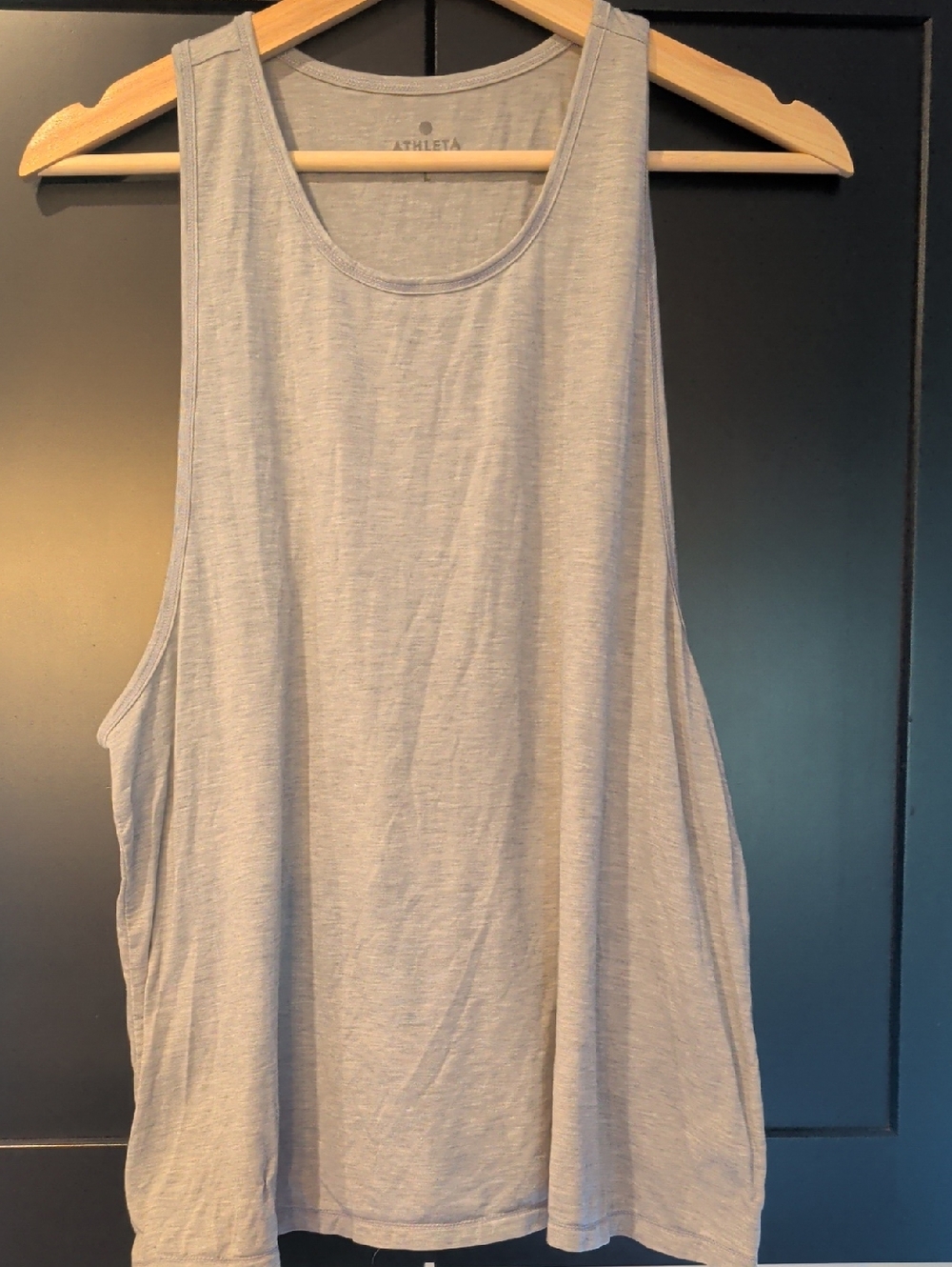 Athleta Light Heather Gray Relaxed Muscle Tank